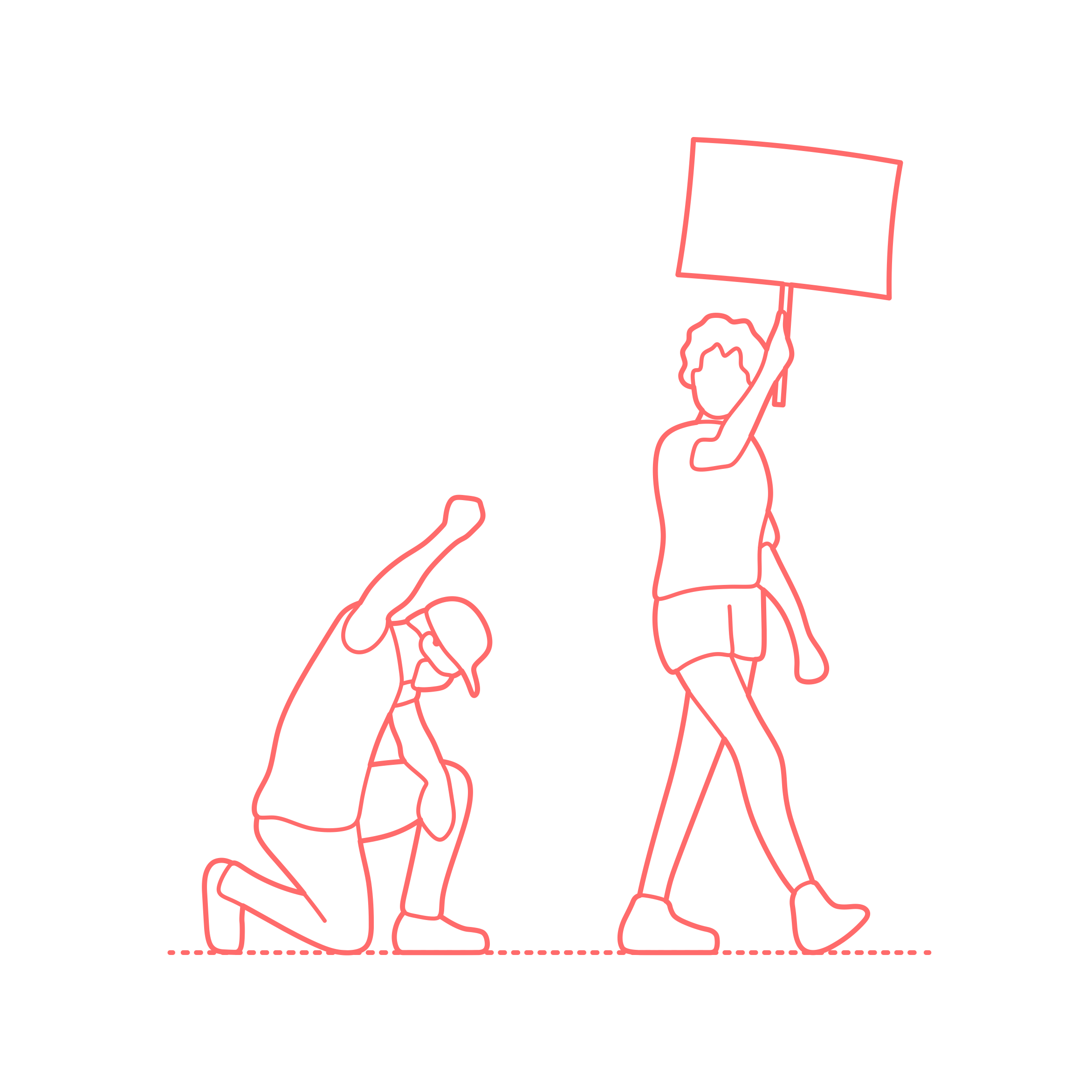Humans Protest Outline Svg File Free Vectors